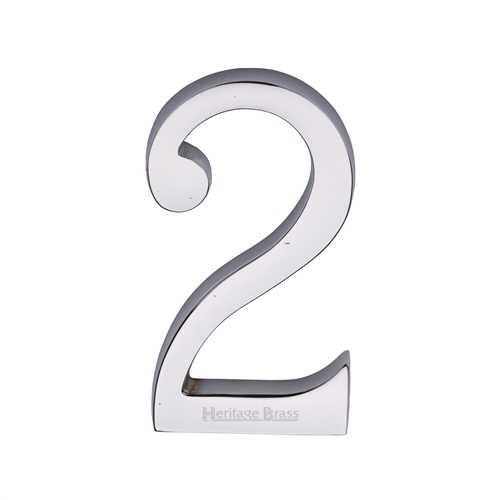 Heritage Brass Numeral 2 Concealed Fix 76mm (3