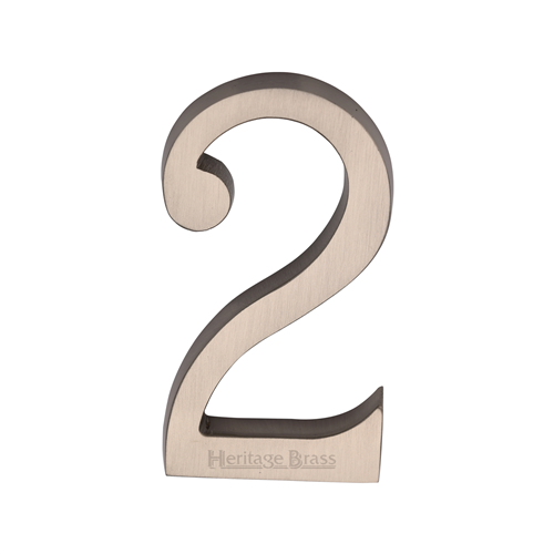 Heritage Brass Numeral 2 Concealed Fix 76mm (3