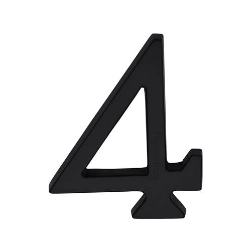 Heritage Brass Numeral 4 Concealed Fix 76mm (3