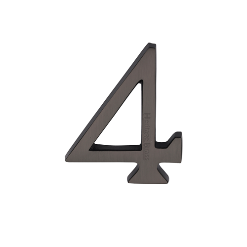 Heritage Brass Numeral 4 Concealed Fix 76mm (3