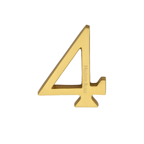 Heritage Brass Numeral 4 Concealed Fix 76mm (3