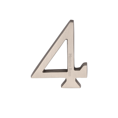 Heritage Brass Numeral 4 Concealed Fix 76mm (3