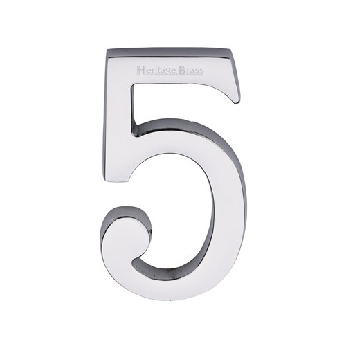 Heritage Brass Numeral 5 Concealed Fix 76mm (3