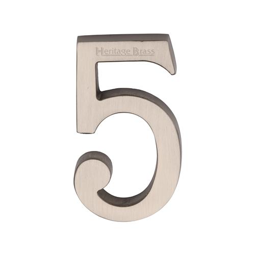 Heritage Brass Numeral 5 Concealed Fix 76mm (3