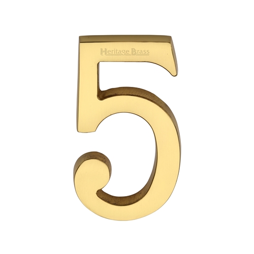 Heritage Brass Numeral 5 Concealed Fix 76mm (3