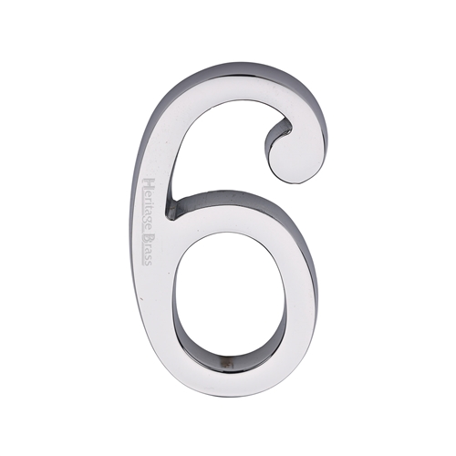 Heritage Brass Numeral 6 Concealed Fix 76mm (3