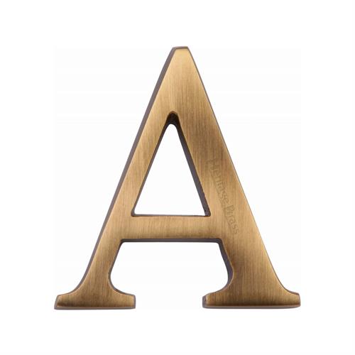 Heritage Brass C1565 2 A-AT Alphabet A Pin Fix 51mm (2) Antique Finish