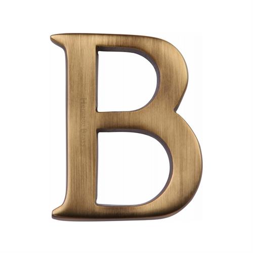 Heritage Brass C1565 2 B-AT Alphabet B Pin Fix 51mm (2) Antique Finish