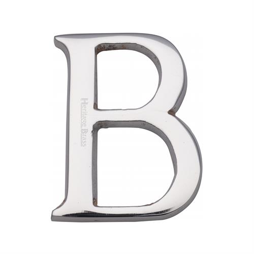Heritage Brass C1565 2 B-PC Alphabet B Pin Fix 51mm (2) Polished Chrome Finish