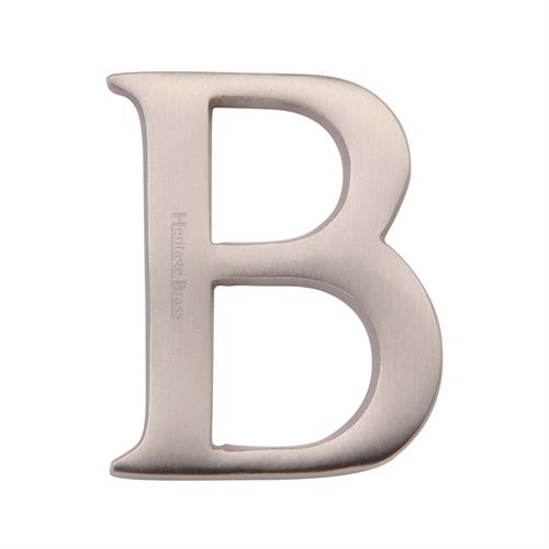 Heritage Brass C1565 2 B-SN Alphabet B Pin Fix 51mm (2) Satin Nickel Finish