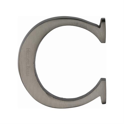 Heritage Brass C1565 2 C-MB Alphabet C Pin Fix 51mm (2) Matt Bronze Finish