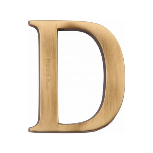 Heritage Brass C1565 2 D-AT Alphabet D Pin Fix 51mm (2) Antique Finish