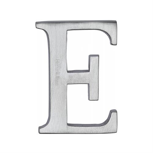 Heritage Brass C1565 2 E-SC Alphabet E Pin Fix 51mm (2) Satin Chrome Finish