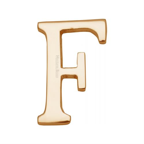 Heritage Brass C1565 2 F-PB Alphabet F Pin Fix 51mm (2) Polished Brass Finish