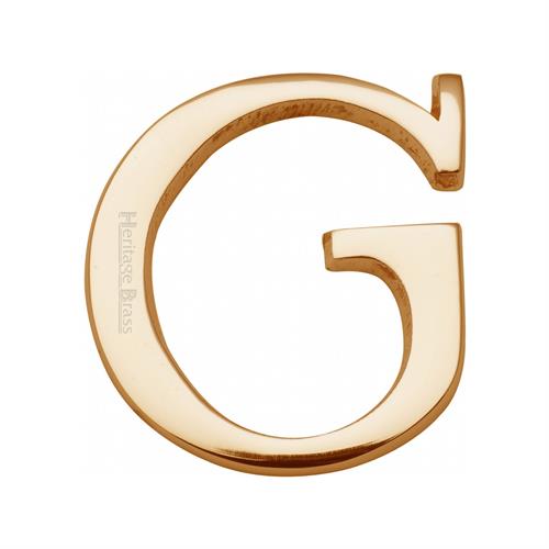 Heritage Brass C1565 2 G-PB Alphabet G Pin Fix 51mm (2) Polished Brass Finish