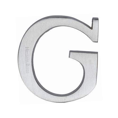 Heritage Brass C1565 2 G-SC Alphabet G Pin Fix 51mm (2) Satin Chrome Finish