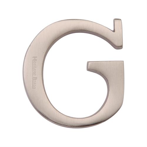 Heritage Brass C1565 2 G-SN Alphabet G Pin Fix 51mm (2) Satin Nickel Finish