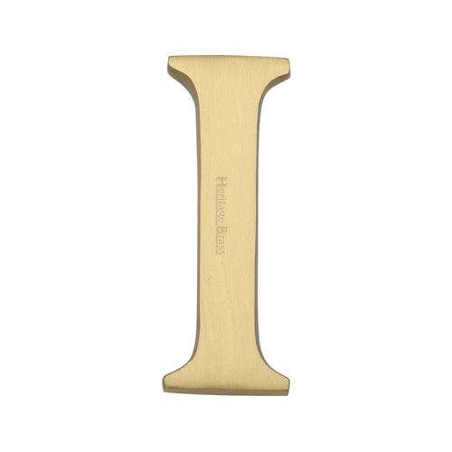 Heritage Brass C1565 2 I-SB Alphabet I Pin Fix 51mm (2) Satin Brass Finish