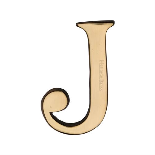 Heritage Brass C1565 2 J-PB Alphabet J Pin Fix 51mm (2) Polished Brass Finish