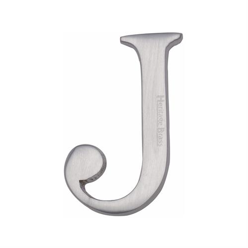 Heritage Brass C1565 2 J-SC Alphabet J Pin Fix 51mm (2) Satin Chrome Finish