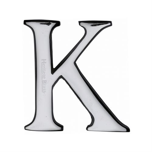 Heritage Brass C1565 2 K-PC Alphabet K Pin Fix 51mm (2) Polished Chrome Finish