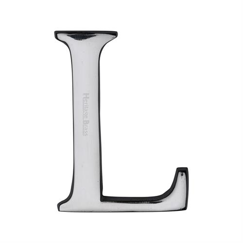 Heritage Brass C1565 2 L-PC Alphabet L Pin Fix 51mm (2) Polished Chrome Finish