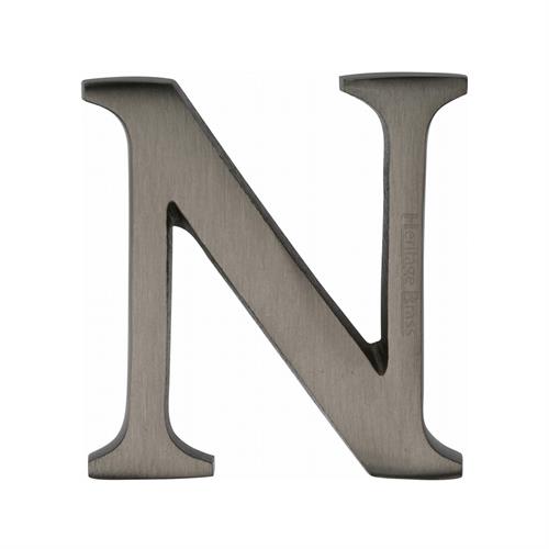 Heritage Brass C1565 2 N-MB Alphabet N Pin Fix 51mm (2) Matt Bronze Finish