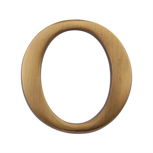 Heritage Brass C1565 2 O-AT Alphabet O Pin Fix 51mm (2) Antique Finish