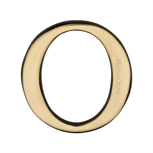 Heritage Brass C1565 2 O-PB Alphabet O Pin Fix 51mm (2) Polished Brass Finish