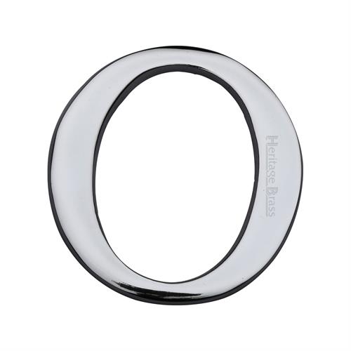 Heritage Brass C1565 2 O-PC Alphabet O Pin Fix 51mm (2) Polished Chrome Finish