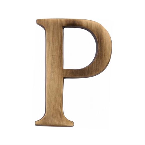 Heritage Brass C1565 2 P-AT Alphabet P Pin Fix 51mm (2) Antique Finish
