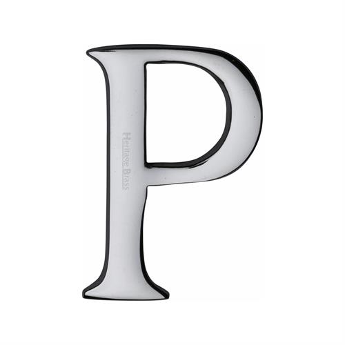 Heritage Brass C1565 2 P-PC Alphabet P Pin Fix 51mm (2) Polished Chrome Finish