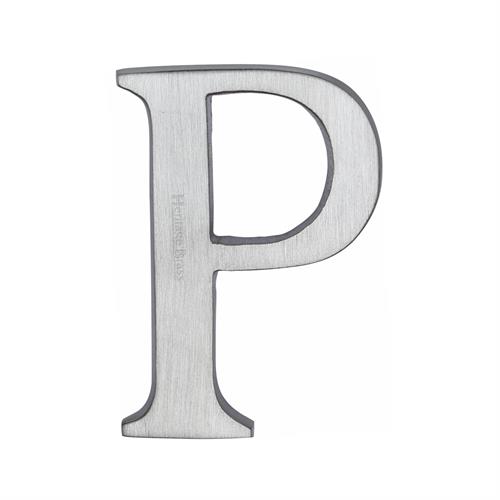 Heritage Brass C1565 2 P-SC Alphabet P Pin Fix 51mm (2) Satin Chrome Finish