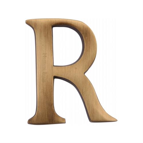 Heritage Brass C1565 2 R-AT Alphabet R Pin Fix 51mm (2) Antique Finish