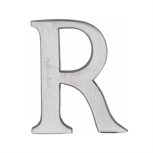 Heritage Brass C1565 2 R-SC Alphabet R Pin Fix 51mm (2) Satin Chrome Finish