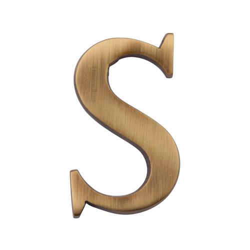 Heritage Brass C1565 2 S-AT Alphabet S Pin Fix 51mm (2) Antique Finish