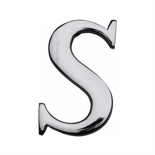 Heritage Brass C1565 2 S-PC Alphabet S Pin Fix 51mm (2) Polished Chrome Finish