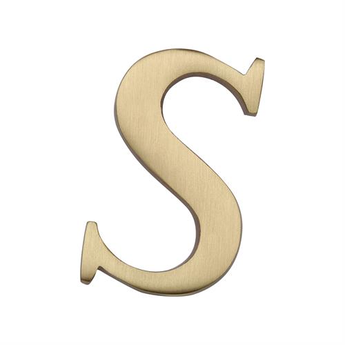 Heritage Brass C1565 2 S-SB Alphabet S Pin Fix 51mm (2) Satin Brass Finish