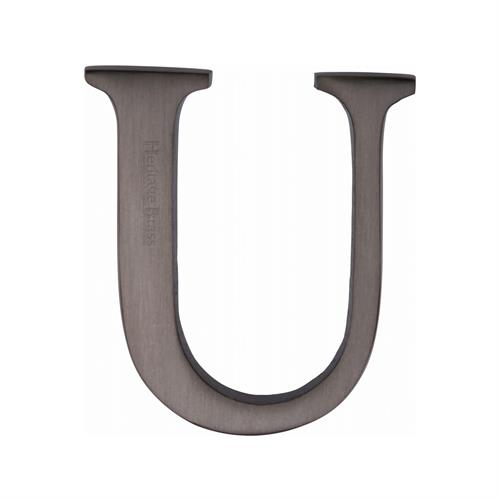 Heritage Brass C1565 2 U-MB Alphabet U Pin Fix 51mm (2) Matt Bronze Finish