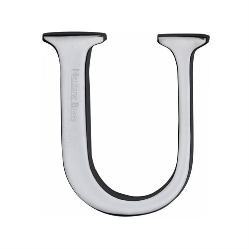 Heritage Brass C1565 2 U-PC Alphabet U Pin Fix 51mm (2) Polished Chrome Finish