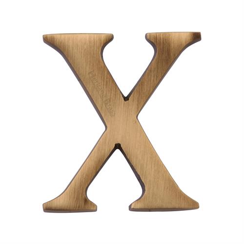Heritage Brass C1565 2 X-AT Alphabet X Pin Fix 51mm (2) Antique Finish