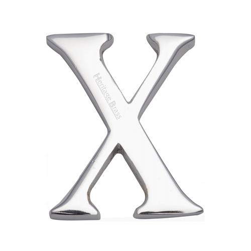 Heritage Brass C1565 2 X-PC Alphabet X Pin Fix 51mm (2) Polished Chrome Finish