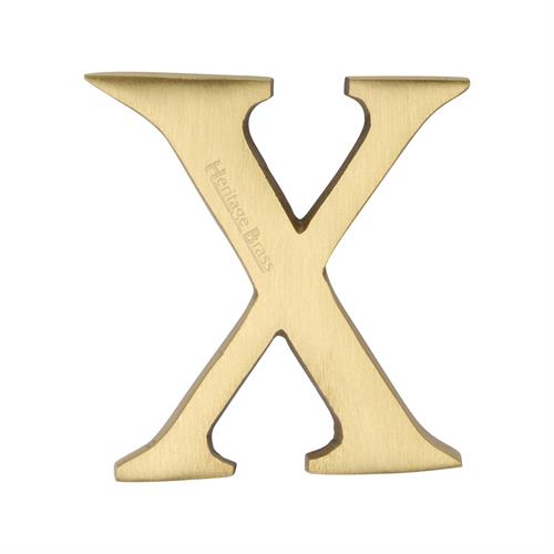 Heritage Brass C1565 2 X-SB Alphabet X Pin Fix 51mm (2) Satin Brass Finish