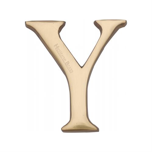 Heritage Brass C1565 2 Y-PB Alphabet Y Pin Fix 51mm (2) Polished Brass Finish