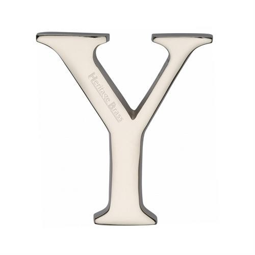 Heritage Brass C1565 2 Y-PNF Alphabet Y Pin Fix 51mm (2) Polished Nickel Finish