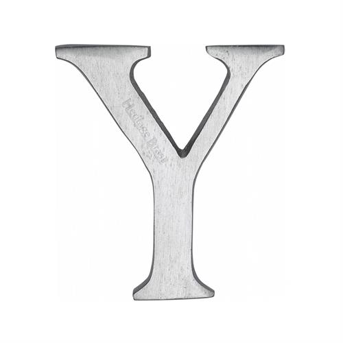 Heritage Brass C1565 2 Y-SC Alphabet Y Pin Fix 51mm (2) Satin Chrome Finish