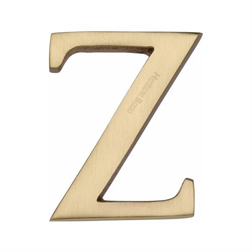 Heritage Brass C1565 2 Z-SB Alphabet Z Pin Fix 51mm (2) Satin Brass Finish