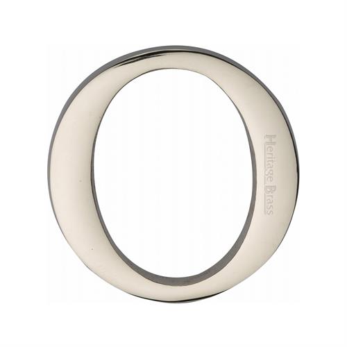 Heritage Brass C1565 2 O-PNF Alphabet O Pin Fix 51mm (2) Polished Nickel Finish