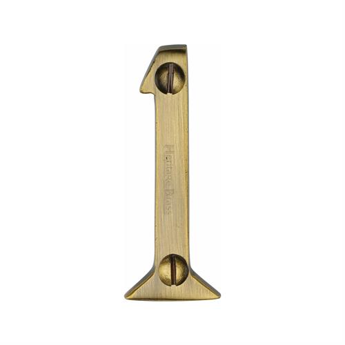 Heritage Brass C1567 1-AT Numeral 1 Face Fix 51mm (2) Antique finish