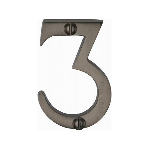 Heritage Brass C1567 3-MB Numeral 3 Face Fix 51mm (2) Matt Bronze finish